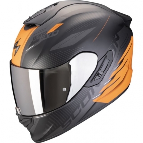 Moto přilba SCORPION EXO-1400 EVO II AIR LUMA matná černo/oranžová