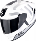 Moto přilba SCORPION EXO-391 AROK bílo/černo/stříbrná