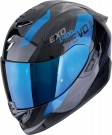 Moto přilba SCORPION EXO-1400 EVO II CARBON AIR PLATTED černo/modrá