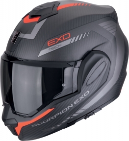 Moto přilba SCORPION EXO-TECH EVO CARBON COSY matná černo/červená