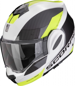 Moto přilba SCORPION EXO-TECH EVO TEAM bílo/fluo žlutá
