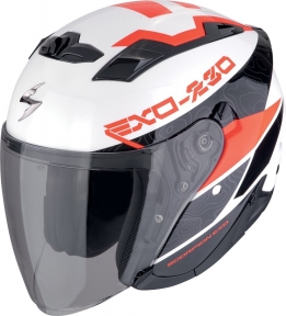 Moto přilba SCORPION EXO-230 BAND bílo/černo/červená
