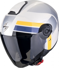 Moto přilba SCORPION EXO-CITY II BLUR bílo/stříbrno/žlutá