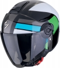 Moto přilba SCORPION EXO-CITY II BLUR černo/bílo/zelená