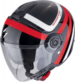 Moto přilba SCORPION EXO-CITY II RIVA černo/červená