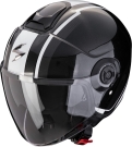 Moto přilba SCORPION EXO-CITY II VEL metalická černo/bílá