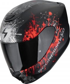 Moto přilba SCORPION EXO-391 WOLF matná černo/stříbrno/červená