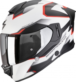 Moto přilba SCORPION EXO-530 AIR CLIP matná bílo/černo/červená