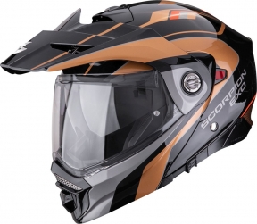 Moto přilba SCORPION ADX-2 KAMPS černo/měděná