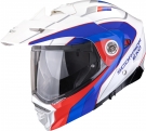 Moto přilba SCORPION ADX-2 KAMPS bílo/modro/červená